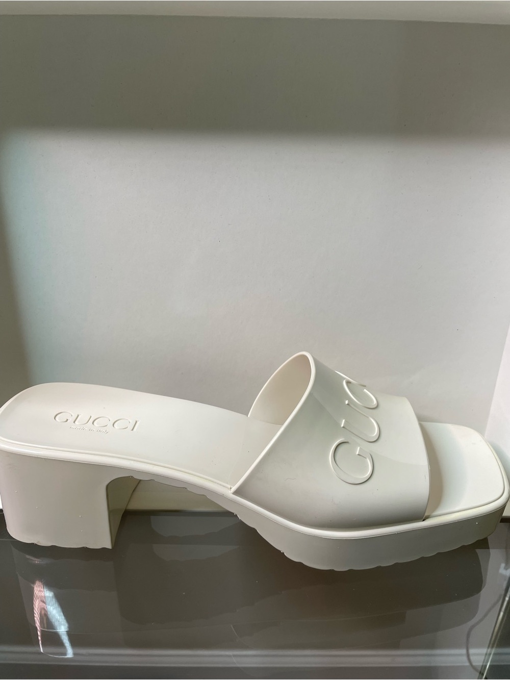 Gucci Mystic white rubber Slide